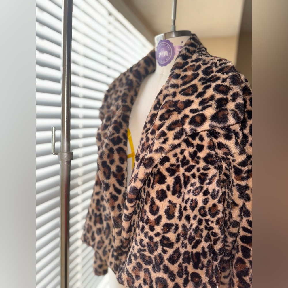 Est. 1946 Cheetah Print Faux Fur Moto Jacket